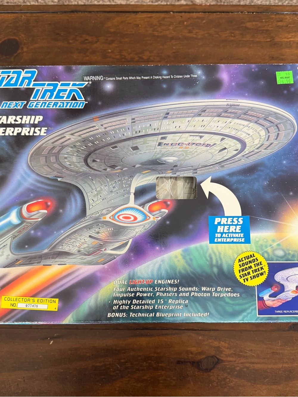 Vintage 1992 Star Trek The Next Generation Starship Enterprise Toy